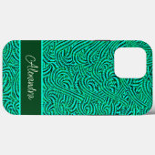 Coques Case-Mate iPhone Vert à motif (Verso (horizontal))