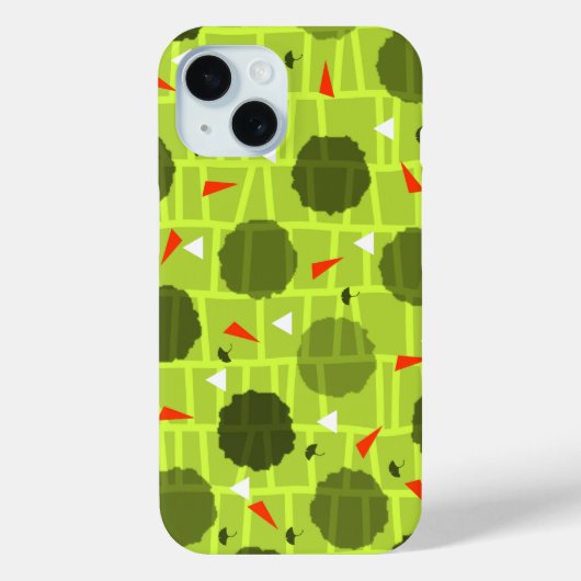 Coques Case-Mate iPhone Vert à motifs (Verso)