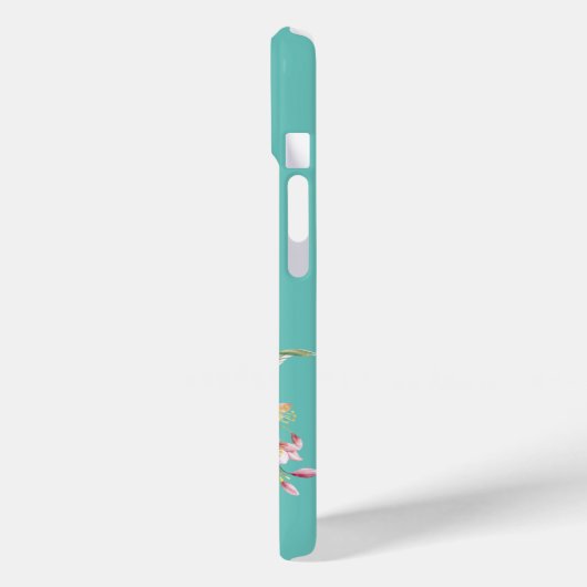 Coques Case-Mate iPhone Vert ananas floral (Verso / Gauche)