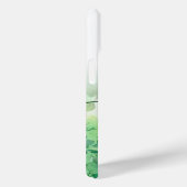 Coques Case-Mate iPhone Vert aquarelle feuille élégant Script Monogramme (Verso / Droite)