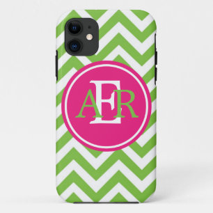 Etui iPhone Case-Mate Vert avec le monogramme d'envie
