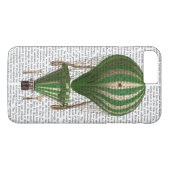 Coques Case-Mate iPhone Vert ballon à air chaud hiérarchisé (Dos (Horizontal))