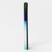 Coques Case-Mate iPhone Vert bleu arc-en-ciel texture abstraite motif art (Dos/Gauche)