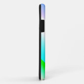 Coques Case-Mate iPhone Vert bleu arc-en-ciel texture abstraite motif art (Dos/Droite)