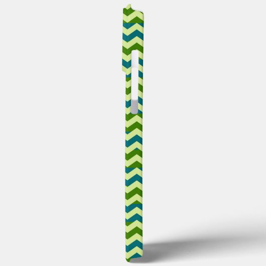 Coques Case-Mate iPhone Vert bleu Chevron Zigzag (Verso / Gauche)