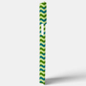 Coques Case-Mate iPhone Vert bleu Chevron Zigzag (Verso / Droite)