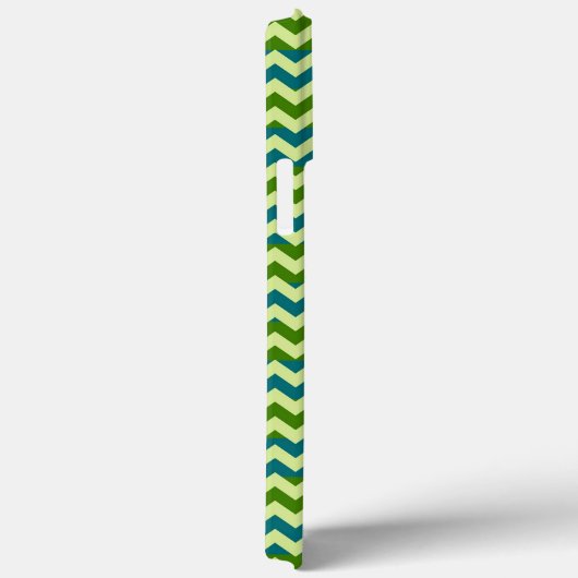 Coques Case-Mate iPhone Vert bleu Chevron Zigzag (Verso / Droite)