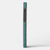 Coques Case-Mate iPhone Vert Bleu Marron Noir Carreaux Monogramme (Verso / Gauche)
