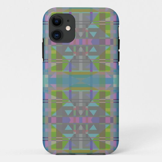 Coques Case-Mate iPhone Vert bleu violet géométrique (Dos)