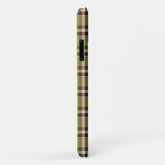 Coques Case-Mate iPhone Vert clair et plaid violet (Dos/Droite)