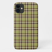 Coques Case-Mate iPhone Vert clair et plaid violet (Dos)