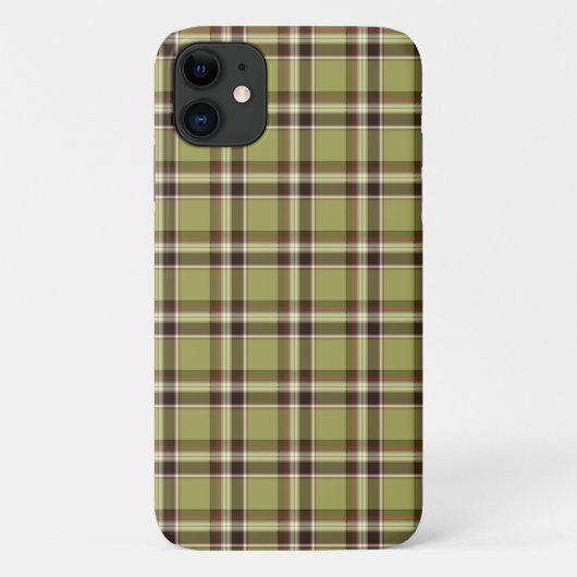 Coques Case-Mate iPhone Vert clair et plaid violet (Dos)