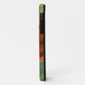 Coques Case-Mate iPhone vert de l'eau d'abrégé sur texture d'art, orange, (Dos/Gauche)