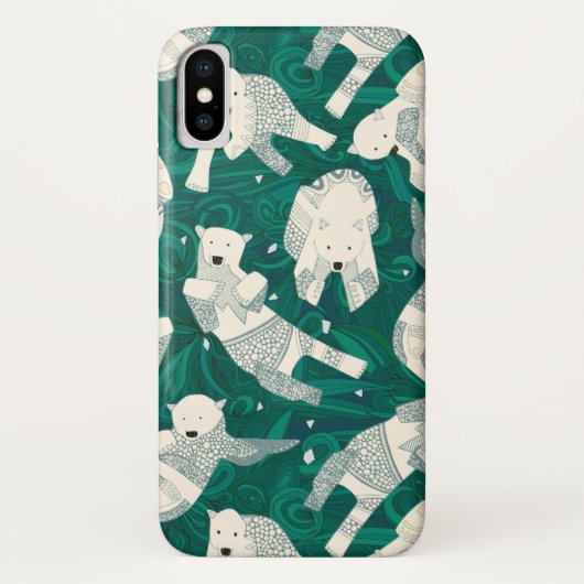 Coques Case-Mate iPhone vert de l'ours polaire arctique (Dos)