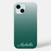 Coques Case-Mate iPhone Vert dégradé foncé personnalisé (Verso)