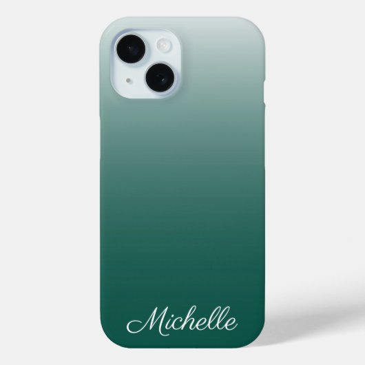 Coques Case-Mate iPhone Vert dégradé foncé personnalisé (Verso)