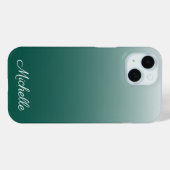 Coques Case-Mate iPhone Vert dégradé foncé personnalisé (Verso (horizontal))