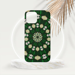 Coque Pour iPhone 15 Vert émeraude et verre ivoire