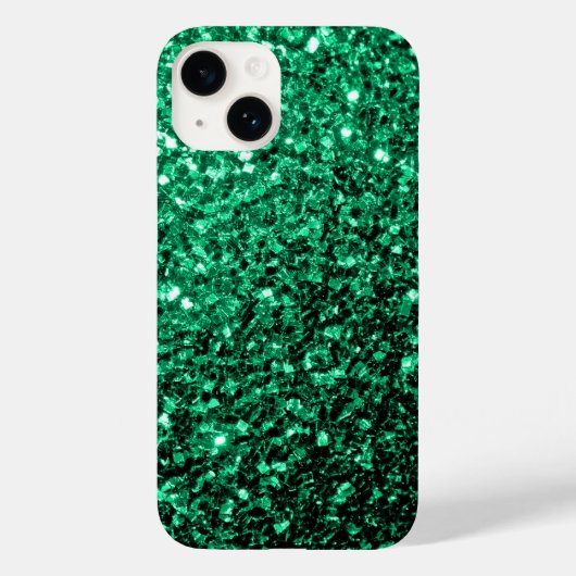 Coques Case-Mate iPhone Vert émeraude paillettes scintillantes (Verso)