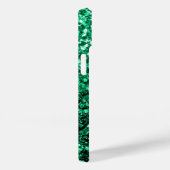 Coques Case-Mate iPhone Vert émeraude paillettes scintillantes (Verso / Droite)