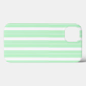 Coques Case-Mate iPhone Vert et blanc cinq bandes motif (Verso (horizontal))