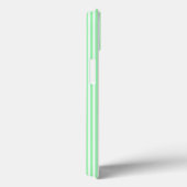 Coques Case-Mate iPhone Vert et blanc cinq bandes motif (Verso / Droite)