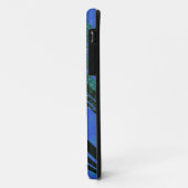 Coques Case-Mate iPhone Vert et Bleu Grandes bandes texture grunge 2 (Dos/Gauche)