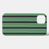 Coques Case-Mate iPhone Vert et charbon de bois cinq bandes motif (Verso (horizontal))