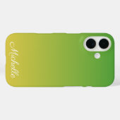 Coques Case-Mate iPhone Vert et jaune foncé personnalisé (Verso (horizontal))