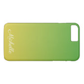 Coques Case-Mate iPhone Vert et jaune foncé personnalisé (Dos (Horizontal))
