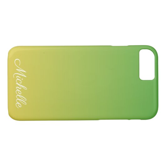 Coques Case-Mate iPhone Vert et jaune foncé personnalisé (Dos (Horizontal))