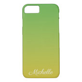 Coques Case-Mate iPhone Vert et jaune foncé personnalisé (Dos)