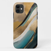 Coques Case-Mate iPhone Vert et or Abstrait #4 (Dos)