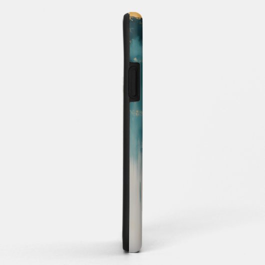 Coques Case-Mate iPhone Vert et or Abstrait #5 (Dos/Droite)