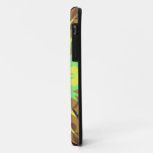 Coques Case-Mate iPhone Vert fleur Mandala rétro Jaune et violet (Dos/Gauche)