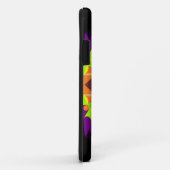 Coques Case-Mate iPhone Vert fleur Mandala rétro orange et violet (Dos/Droite)