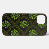 Coques Case-Mate iPhone Vert floral de papier peint (Verso (horizontal))