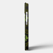 Coques Case-Mate iPhone Vert floral de papier peint (Verso / Gauche)