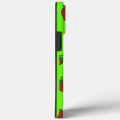 Coques Case-Mate iPhone Vert fraise personnalisé (Verso / Droite)