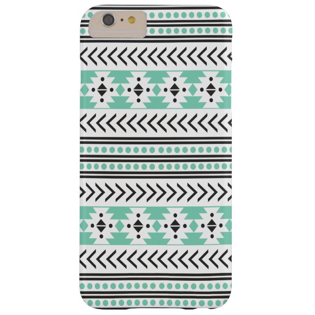 Coques Case-Mate iPhone Vert géométrique de motif d'impression tribal (Dos)
