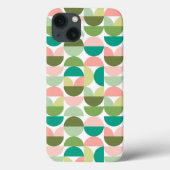 Coques Case-Mate iPhone Vert géométrique moderne et pêche (Verso)