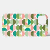 Coques Case-Mate iPhone Vert géométrique moderne et pêche (Verso (horizontal))