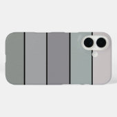Coques Case-Mate iPhone Vert Gris Avec Bandes Noires Sur Papier Aquarelle (Verso (horizontal))