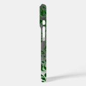 Coques Case-Mate iPhone VERT GRIS BLANC DAMASK GEMSTONE MONOGRAM Floral (Verso / Gauche)