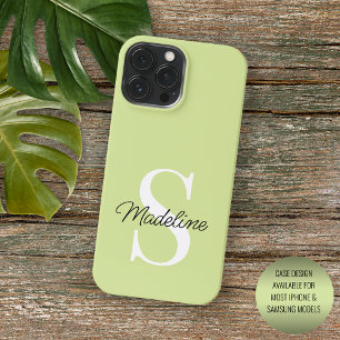 Coque Pour Pour iPhone 14 Pro Max Vert jaune chartreuse clair personnalisé d'été