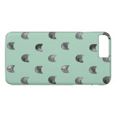 Coques Case-Mate iPhone Vert mignon chic Girly de motif de chat (Dos (Horizontal))