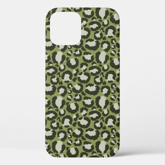 Coques Case-Mate iPhone Vert mousse Imprimé animalier Taches de léopard Gl (Verso)