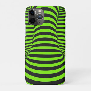Case-Mate iPhone Case Vert néon et illusion d'optique unisexe noir
