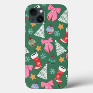Case-Mate iPhone Case Vert Noël mignon