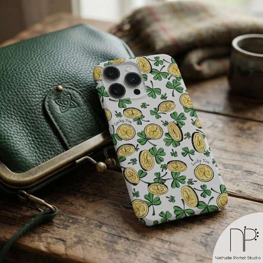 Coques Case-Mate iPhone Vert Or St Patrick Trèfle Chanceux Vous 